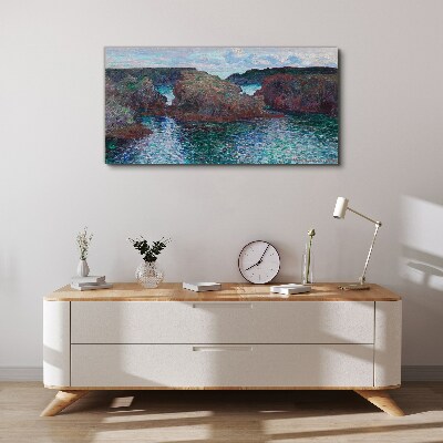 Vászonkép Tengeri sziklák nappali fényben