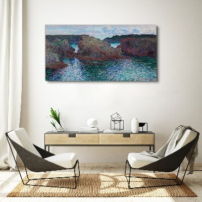 Vászonkép Tengeri sziklák nappali fényben