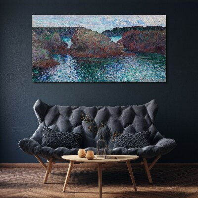 Vászonkép Tengeri sziklák nappali fényben