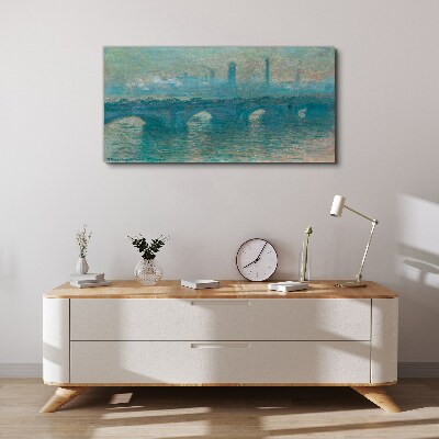 Vászonkép Londoni hidak a ködben