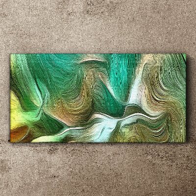 Vászonkép Zöld-barna absztrakt hullámok