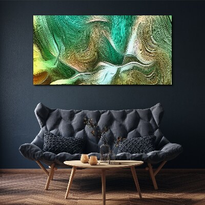 Vászonkép Zöld-barna absztrakt hullámok