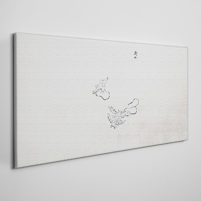 Vászonkép Finom madarak a háttérben