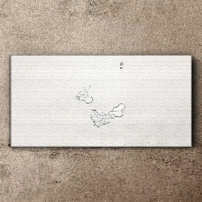 Vászonkép Finom madarak a háttérben