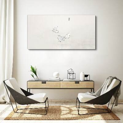 Vászonkép Finom madarak a háttérben