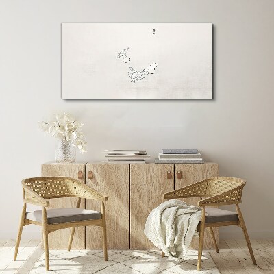 Vászonkép Finom madarak a háttérben