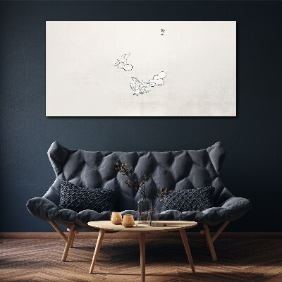 Vászonkép Finom madarak a háttérben