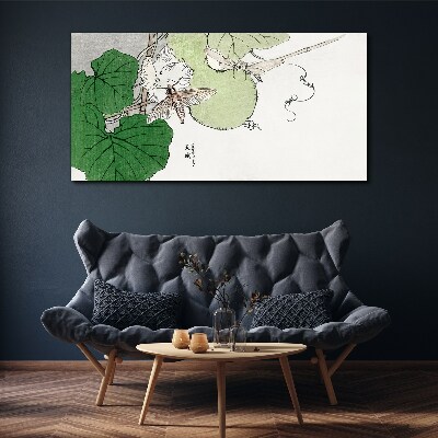 Vászonkép Pillangók és növények harmóniában