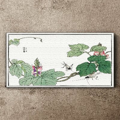 Vászonkép Virágok és rovarok harmóniában