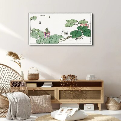 Vászonkép Virágok és rovarok harmóniában