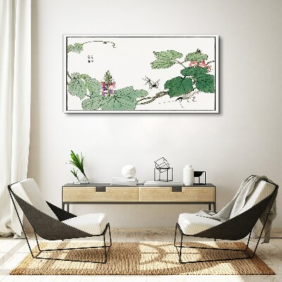 Vászonkép Virágok és rovarok harmóniában