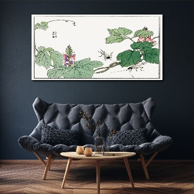 Vászonkép Virágok és rovarok harmóniában