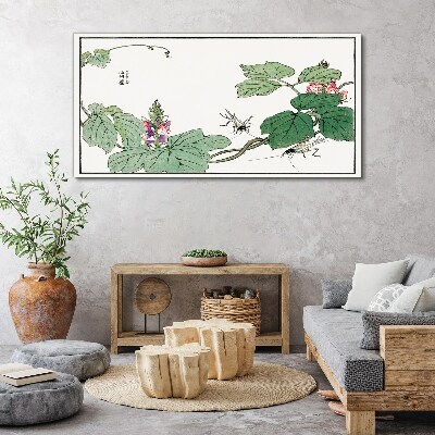 Vászonkép Virágok és rovarok harmóniában