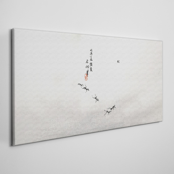 Vászonkép Békés természet kalligráfiával