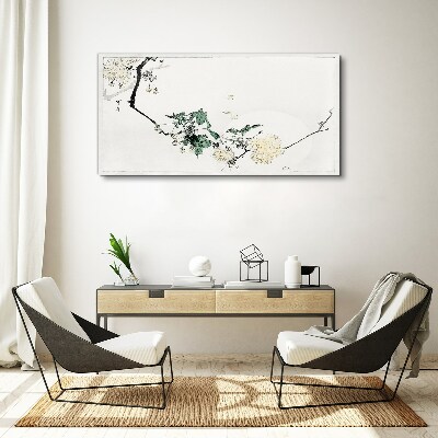 Vászonkép Virágos táj finom árnyalatokban