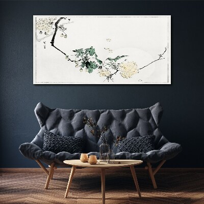 Vászonkép Virágos táj finom árnyalatokban