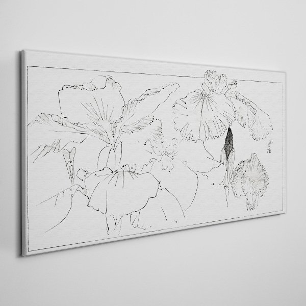 Vászonkép Virágkompozíciók finom vonalakban