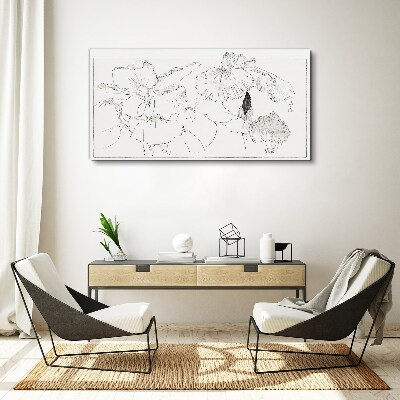 Vászonkép Virágkompozíciók finom vonalakban