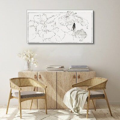 Vászonkép Virágkompozíciók finom vonalakban