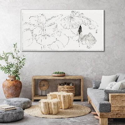 Vászonkép Virágkompozíciók finom vonalakban