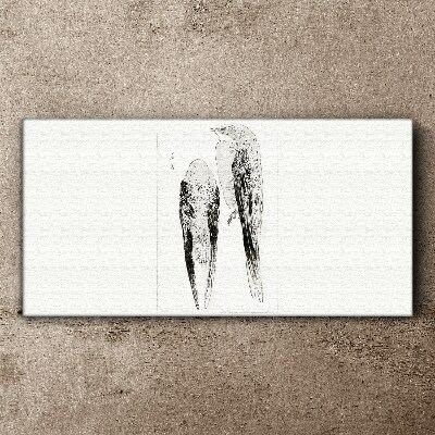 Vászonkép Két madár fehér alapon