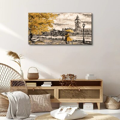 Vászonkép Arany ősz Londonban