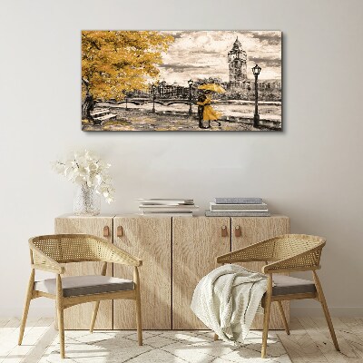 Vászonkép Arany ősz Londonban