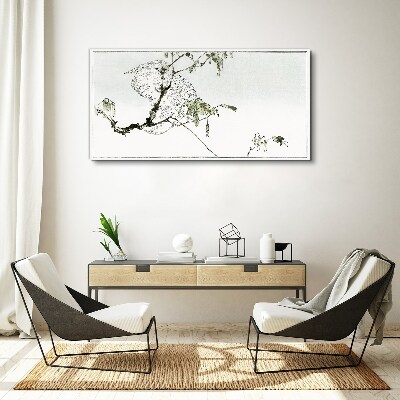 Vászonkép Madár egy ágon