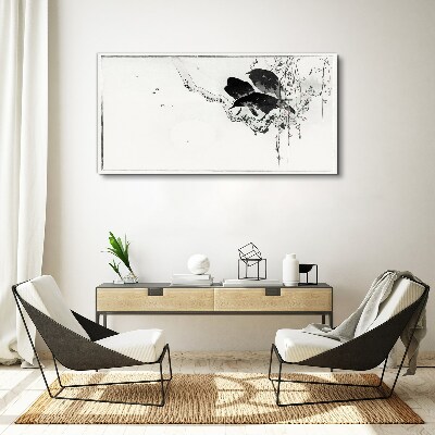 Vászonkép Fekete madarak egy ágon