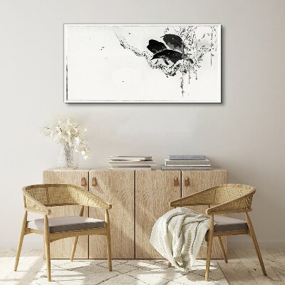 Vászonkép Fekete madarak egy ágon