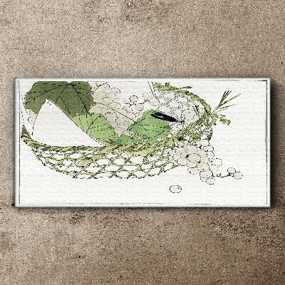 Vászonkép Zöld gyümölcskosár