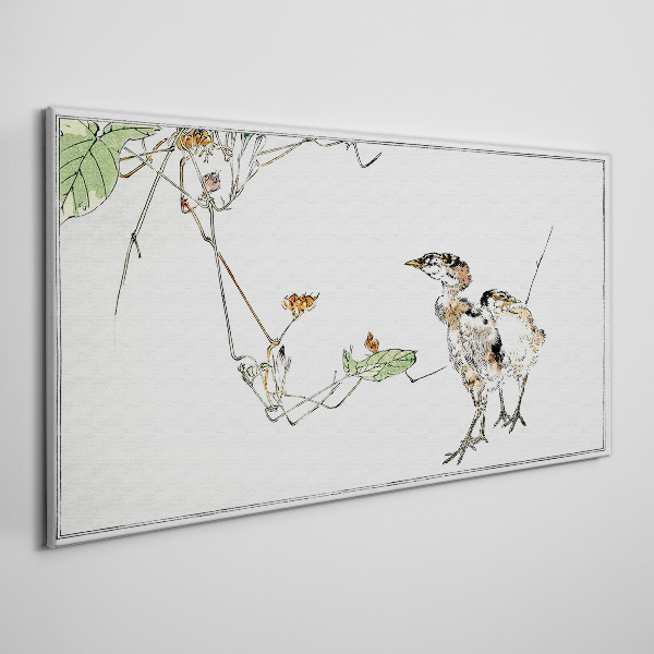 Vászonkép Madarak a növényzet között