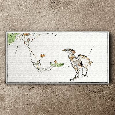 Vászonkép Madarak a növényzet között