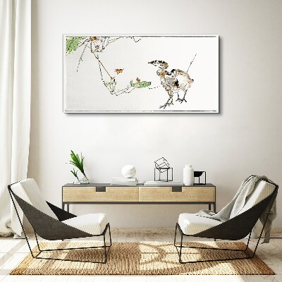 Vászonkép Madarak a növényzet között