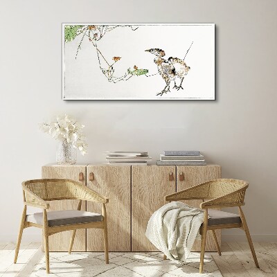 Vászonkép Madarak a növényzet között