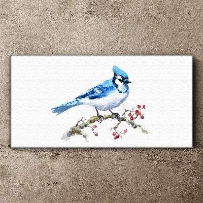 Vászonkép Kékmadár egy ágon