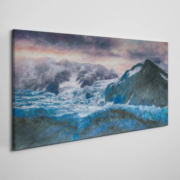 Vászonkép Jeges hegyi tájak