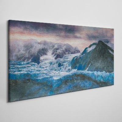 Vászonkép Jeges hegyi tájak