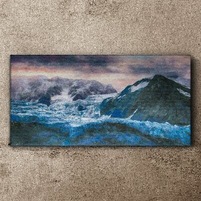 Vászonkép Jeges hegyi tájak