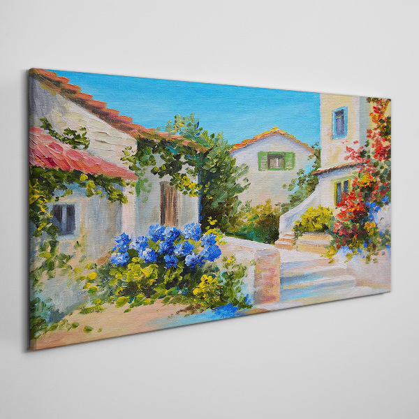 Vászonkép Bájos tavaszi város