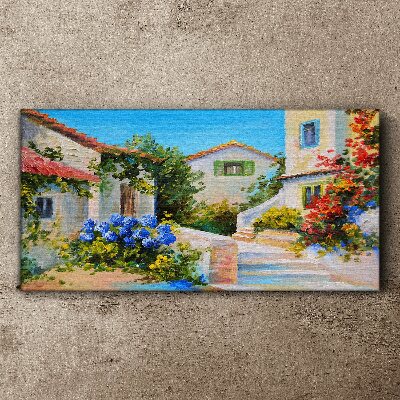 Vászonkép Bájos tavaszi város