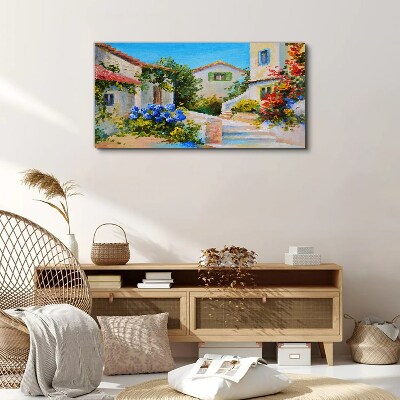 Vászonkép Bájos tavaszi város