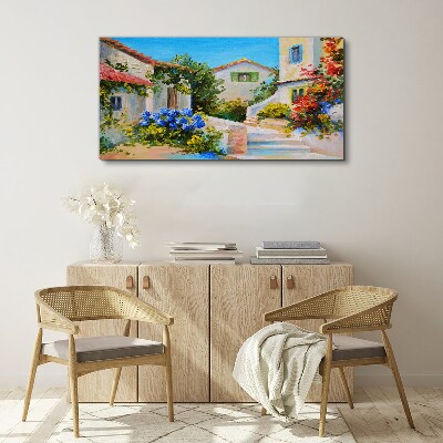 Vászonkép Bájos tavaszi város