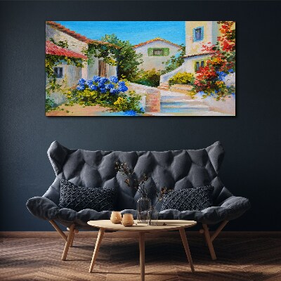 Vászonkép Bájos tavaszi város