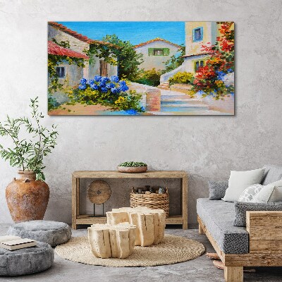 Vászonkép Bájos tavaszi város