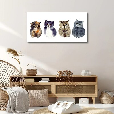 Vászonkép Akvarell macskaportrék