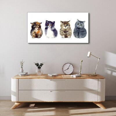 Vászonkép Akvarell macskaportrék