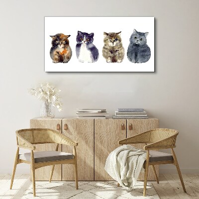 Vászonkép Akvarell macskaportrék