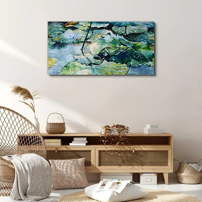 Vászonkép Víz virágok esőcseppek