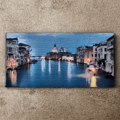 Vászonkép Velence az esti fényben